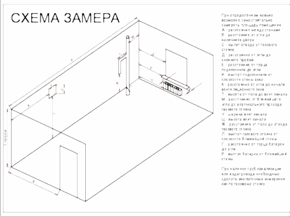 Схема замера